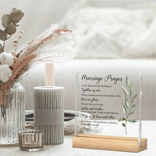 Wedding Gifts for Couples 2026, Bridal Shower Gifts for Bride to Be, Marriage Prayer Plaque, Married Couples Anniversary, Marriage Blessing Gifts, Bride, Groom - Mr & Mrs - color: Marryprayer