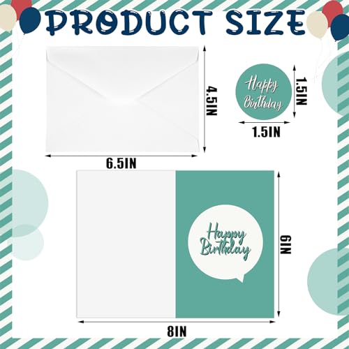 Harloon 200 Pack Happy Birthday Card Assorted Bulk with Blank Envelopes and Stickers 4 x 6 Inches Greeting Blank Happy Birthday Cards for Men Women Adults Kids, 20 Styles(Elegant Style) - style: Elegant Style