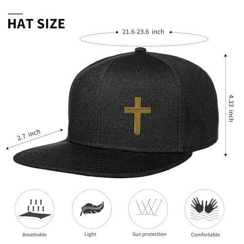 Death Skull Classic Snapback Hats for Men Flat Bill Hats for Women Snapback Snap Backpack Black Trucker Dad Baseball Cap - color: Jesus Christ