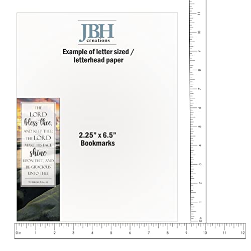 JBH Creations Blessings from Scripture Bible Verse Bookmarks - Pack of 48