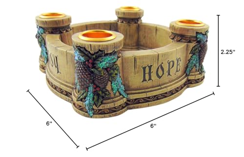 Joy, Faith, Love, Hope Advent Wreath Candle Holder (Single Unit/NC726)