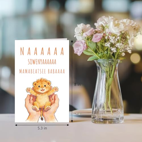 Cute Lion New baby Card Congratulations for New Parents, Funny Baby Shower Card Gift for Expecting Dad Mom - color: Cute Lion New baby