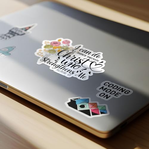 (3Pcs) I Can Do All Things Through Christ Stickers 2" Faith Philippians 4 13 Jesus Bible Verse Decals Christian Waterproof Vinyl Sticker for Laptop Water Bottle Sticker Gifts for Her Him 2 Inches - size: 2 inches