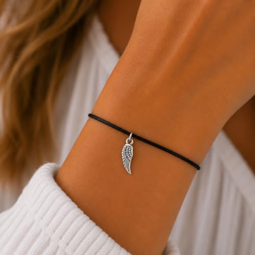 Angels never leave wish string bracelet | Berevement memorial gift