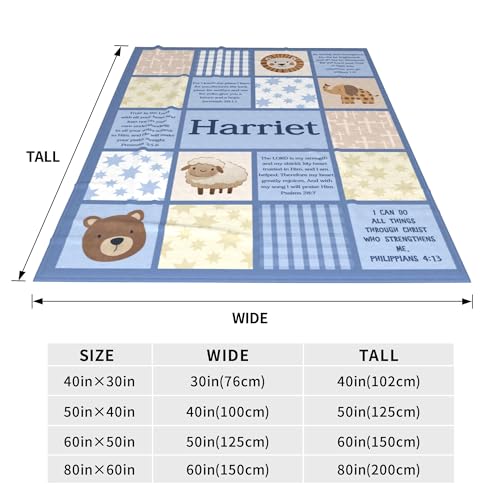 Personalized Baby Blankets with Name Christian Gift for Baby - color: Design01