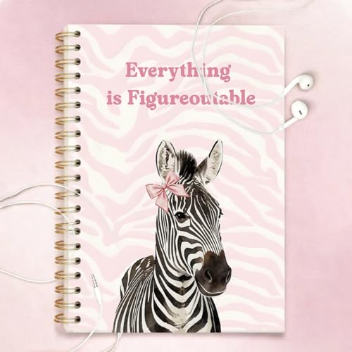 Zebra Spiral Notebook for Women & Teen Girls, Pink Coquette Aesthetic Journal with Cute Bow, 5.5x8.3 Inch Lined Notebook for School, Work, Daily Writing & Gifts - color: Zebra Bible