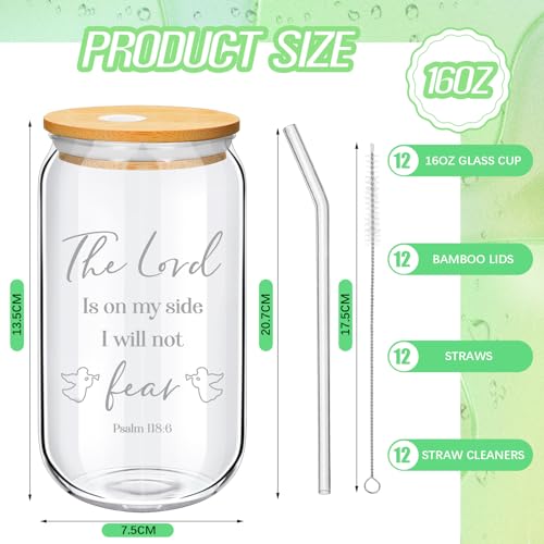 12 Pcs Christian Glass Cups Bulk Christian Gifts for Woman,Stylish - style: Stylish