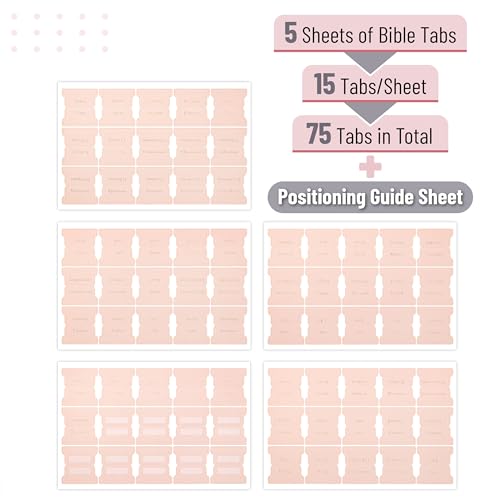 Mr. Pen- Laminated Bible Tabs, 75 pcs, Easy-to-Read & Apply - color: Metallic Gold Lettering