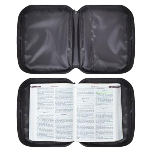 Gifts Polyester Bible Cover With Sturdy And Great Product And Pen Storage For Men And Women - color: Cherry Blossom