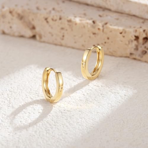 Mini Hollow Cross Small Huggie Hoop Earrings for Women