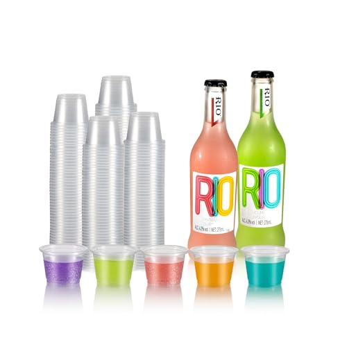 300 Count-1oz Plastic Shot Glasses Mini Disposable Cups Perfect Container for Jello Shots, Condiments, Tasting, Sauce, Dipping, Samples - size: 1oz-300Count