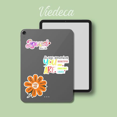 (3Pcs) Loved Christian Sticker Inspirational Quotes Bible Verse John 3:16 Jesus Vinyl Decals for Tumbler Kindles Laptop Water Bottles Books Phone - Size 3x2.2 Inch