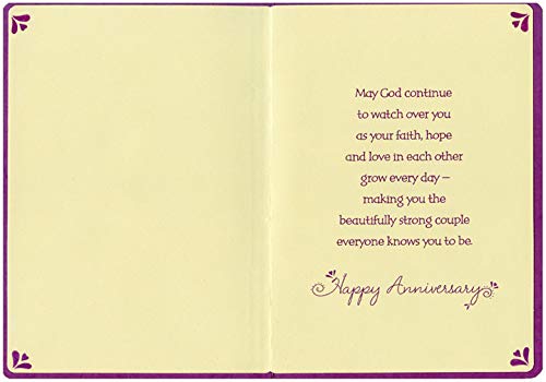 Designer Greetings Tree with Swirling Branches and Heart Shaped Leaves Die Cut Religious Marriage : Wedding Anniversary Congratulations Card for Couple