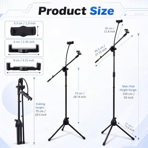Sherr 2 Pcs Adjustable Microphone Mic Stands Bulk, Mic1 - style: Mic1