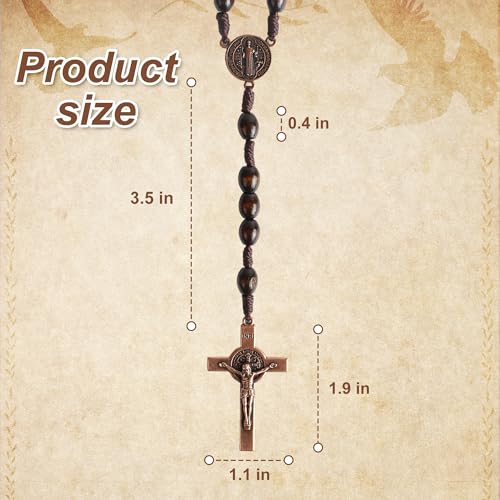 Handmade Wooden Catholic Rosaries, Wood Christian Prayer Beads Rosary, Black Rosary Beads Catholic for Men Women - color: Rosary#1#2