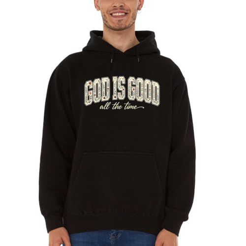 shop4ever God Is Good All The Time Christian Hoodie Faith Gift Women - color: Black, size: 4X-Large