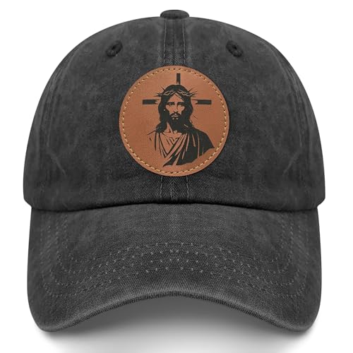 Jesus Faith Christian Hat for Men Women - Vintage Distressed Cotton Baseball Cap - Religious Church Gift Dad Hat - color: Mz-jesus Hat