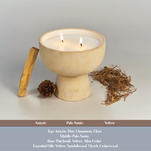 Blueme Wellness Refillable Candle, Spiritual - Palo Santo & Vetiver - 12 oz - color: White
