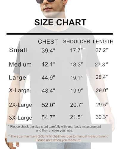 Mens Short Sleeve Cotton T-Shirts Crew Neck Jesus Cross Printed Shirts Faith Christ Shirts - color: Black, size: XX-Large