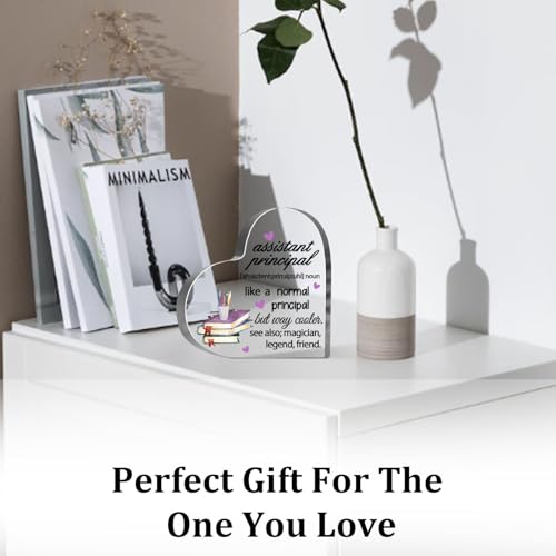 Assistant Principal Gifts for Women Men, Thank You Gifts for Principal, Assistant Principal Birthday Appreciation Gifts, Inspirational Desk Decorative Sign for Home Principal Office - style: Assistant Principal