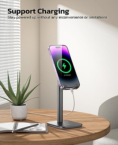 Nulaxy Height Angle Adjustable Phone Stand for Desk, Black