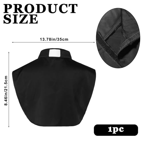 Clerical Bib Clergy Collar Priest Collar with Insert White Tab - style: Black