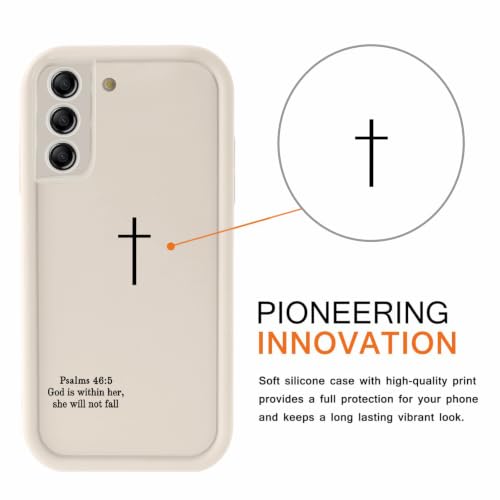 Jesus Phone Case for Samsung Galaxy S21(5G), Aesthetic Christian Bible Verse Cross Pattern, Trendy Design for Women Girls Men, Shockproof Soft Silicone Cover for Samsung S21 6.2", White - color: White, size: Samsung Galaxy S21(5G)