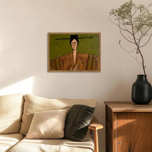 Vintage Western Cowgirl Wall Art, Abstract Cowboy Wall Decor Picture Minimalist Southwestern Women Canvas Prints Painting for Living Room Bedroom Farmhouse 16x24 Inch Wood Framed - color: Cowboy-Z, size: 24"L x 16"W