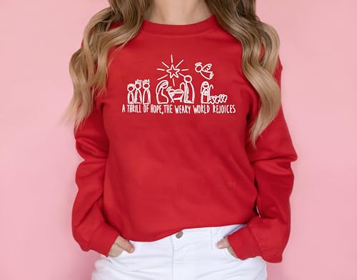 FAYALEQ Christmas Sweatshirt for Women Merry Christmas Shirt Xmas Tops - color: Red, size: Medium