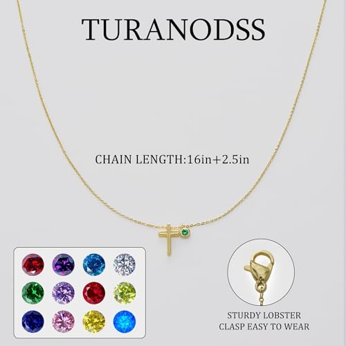 TURNDOSS Cross Necklace for Teen Girls, 3-16 Year Old Girls Birthday Gifts