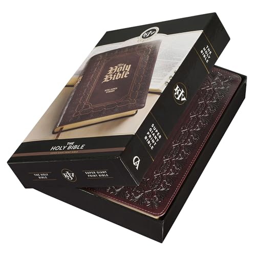 KJV Holy Bible, Super Giant Print Faux Leather Red Letter Edition - Ribbon Marker, King James Version, Burgundy (KJV Super Giant Print Editions)