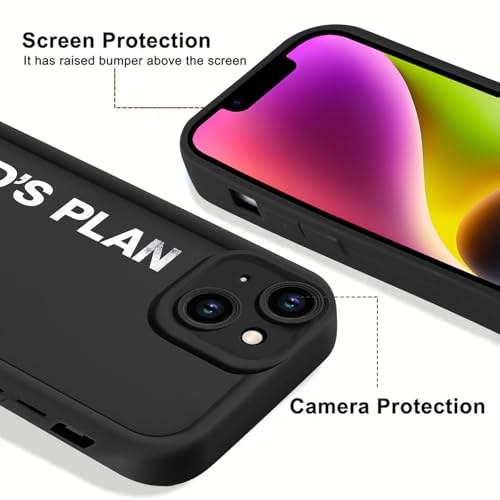 God's Plan Isaiah 60:22 Bible Verse Jesus Cross Christian Phone Case for iPhone 14 Case Shockproof Soft Protective for Women Men Cover Funda for iPhone 14 6.1 Inch Black - color: Black