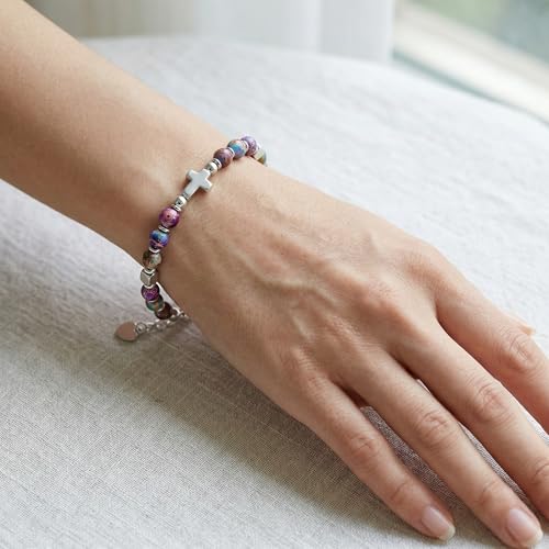Cross Bracelet for Women Girls, Christian Gifts for Daughter Granddaughter Sister In Christ Friend Niece, Baptism Confirmation First Communion Gifts for Girls - color: Confirmation
