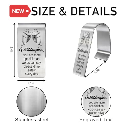 Granddaughter You are More Special Can Car Visor Clip Gifts - color: Silver r