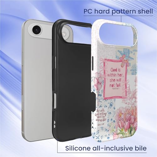 Case for iPhone 17 Air,Drop Protection Hybrid 2-Layer Hard Phone Cover-Flower Bible Pattern - color: Flower Bible Pattern, size: iPhone 17 Air