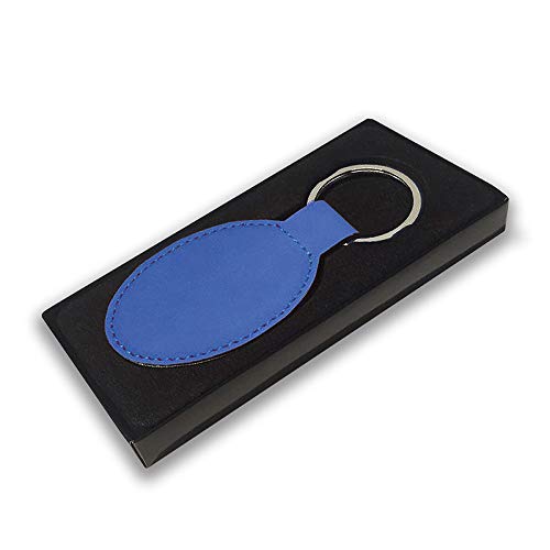 LaserGram Oval Keychain, Bible Verse Philippians 4-13, Personalized Engraving Included - color: Dark Blue
