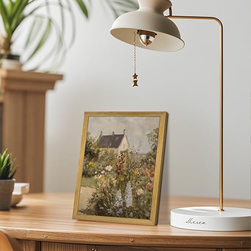 Framed Vintage Landscape Wall Art Painting, Country Farmhouse Wildflower Landscape Canvas Prints Wall Decor, Rustic Farmhouse Wall Art Pictures for Bedroom Bathroom Living Room Home Decor 8x10 Inch - color: Rural Farmhouse Scenery-B, size: 10"L x 8"W