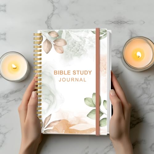Heveboik Bible Study Journal – Church Notes Notebooks – Note Taking & Journaling Kit, 5.8" x 8.5", Rose Leaf - color: Rose-Leaf