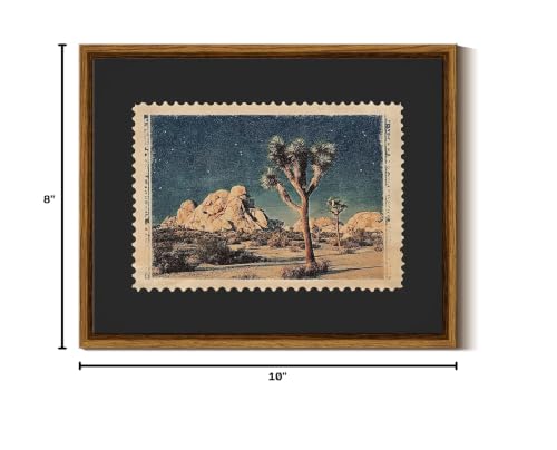 InSimSea Framed Canvas Wall Art, Western Desert Cactus, 10x8 Inch - color: Mail in the Wilderness