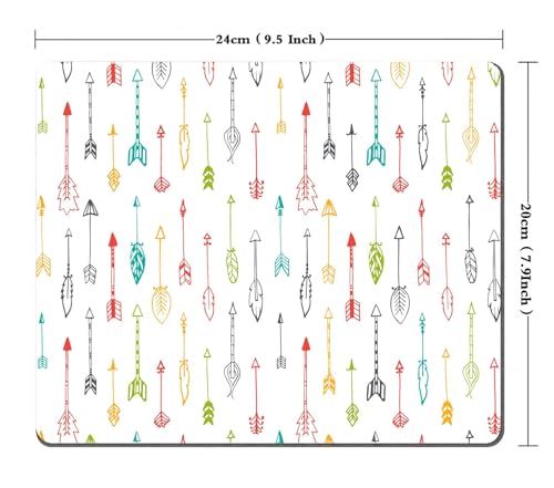 TSSOHU Small Mouse Pad 7.9 x 9.5 Inch, Colorful Arrows Mousepad with Washable Lycra Cloth, Non-Slip Rubber Base Mousepads, Computer Mouse Pads for Wireless Mouse, WMJMP2409 - color: WMJ109