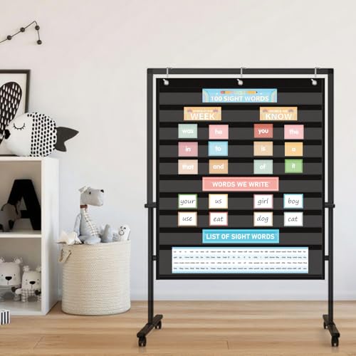 Generic Sight Words Pocket Chart Cards-100 Flash Cards - color: Black.