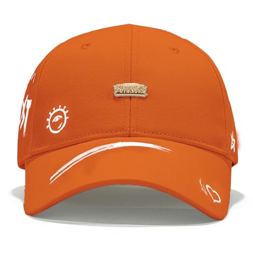 Baseball Cap for Women Men - Adjustable Size Hat - color: Orange