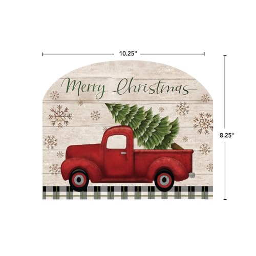 Briarwood Lane Art Sign 8.25x10.25 Merry Christmas Pickup Truck - color: Merry Christmas