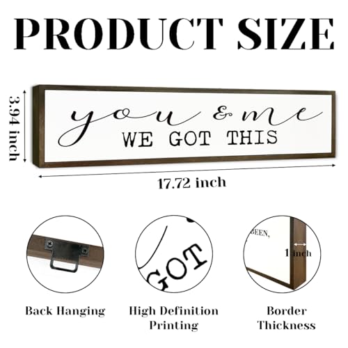 Romantic Decor, Farmhouse Wooden Block Sign, Wedding Decorations, Home Decors for Master Bedroom Living Room, Valentines Day Decor, Mr and Mrs Gift, You & Me We Got This Sign, Family Wood Sign - color: Day Sign 09