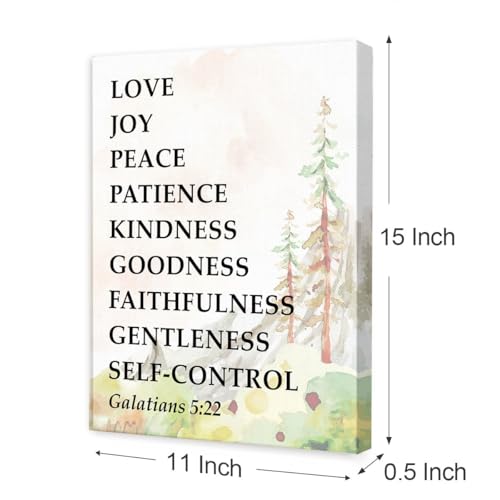 Galatians 5:22 Fruit of the Spirit Wall Art,Christian Canvas Wall Art,Bible Verse Wall Decor,Scripture Religious Wall Decor for Christian Home Office Living Room - color: Peace