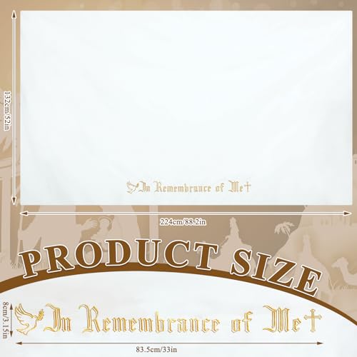 VitalCozy in Remembrance of Me Communion Cloth Church, Gold Embroidery - color: Gold Embroidery