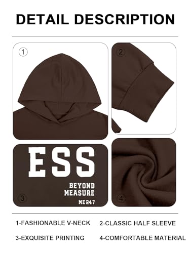 Christian Hoodies Women Blessed Sweatshirts Jesus Religious Sayings Sweater - color: Brown, size: Large