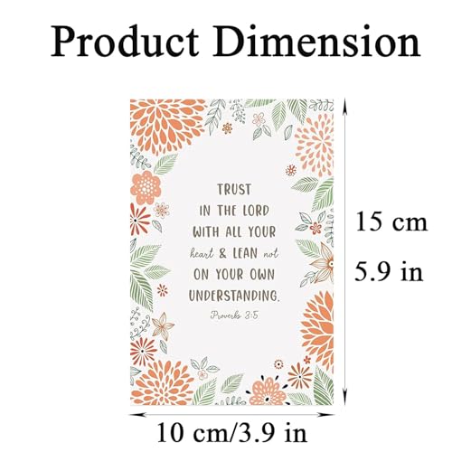 6 Pcs Greeting Cards Inspirational Cards with Envelopes for Christian Bible Verses and Scriptures Blessings