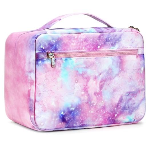 Octsky Kids Bible Covers Case for Girls, Bible Book Carry Bags for Women with Handle Pockets (Purple-Galaxy)