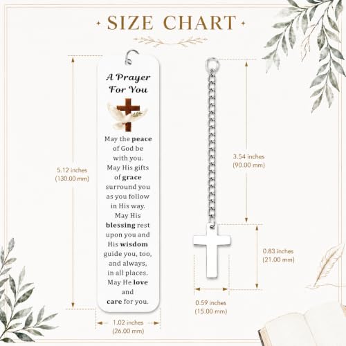 Christian Bookmarks for Women, Bible Bookmarks for Women with Cross Pendant